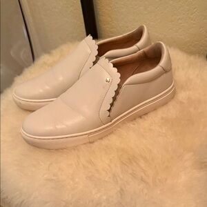 Kate Spade Atleta Cream Scalloped Slip-On Sneakers
